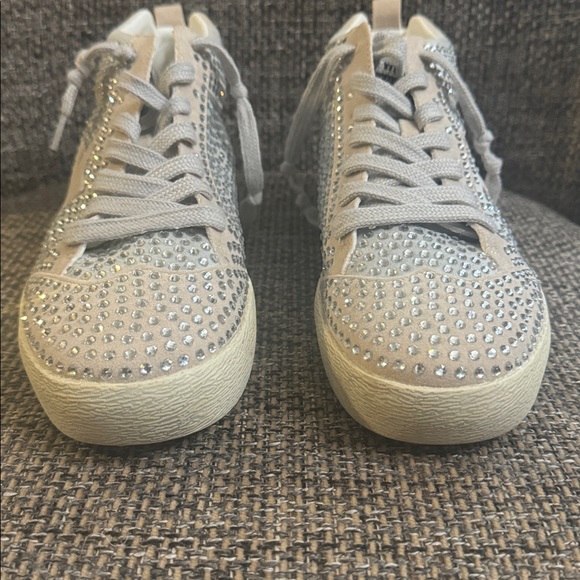 Mi.iM Miko Rubber Sole Lace-up Rhinestone Suede Star Sneakers size 8.5 - Picture 4 of 11
